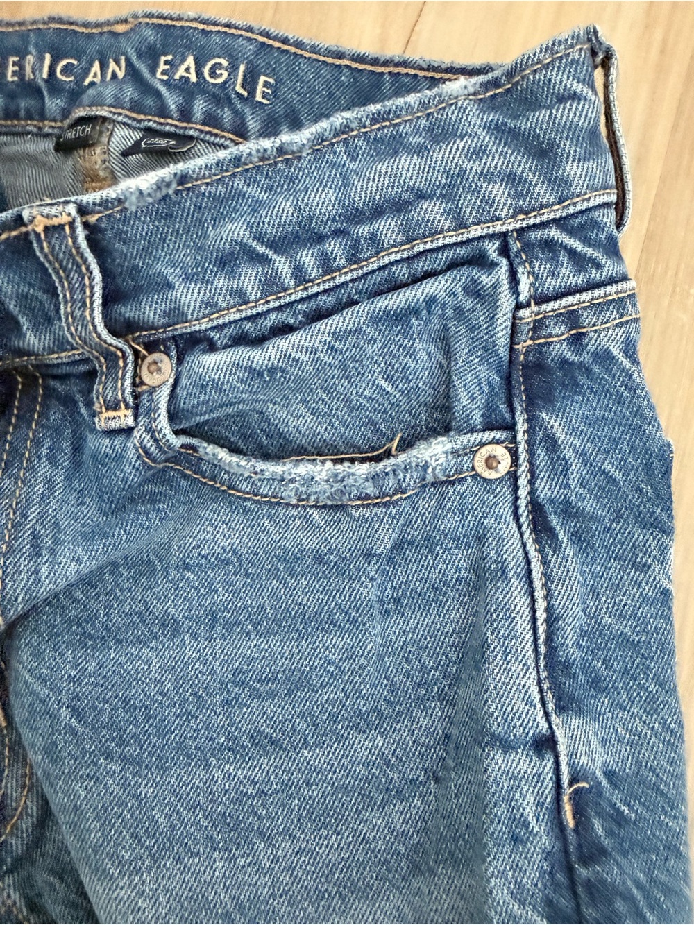 American Eagle super high rise straight jean - Picture 4 of 8